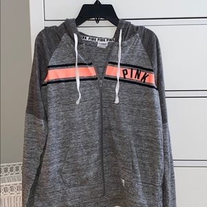 victoria secret/pink full zip sweatshirt